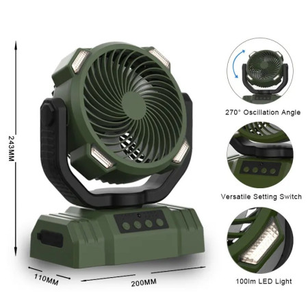 Ventilador portátil 10000 Mah